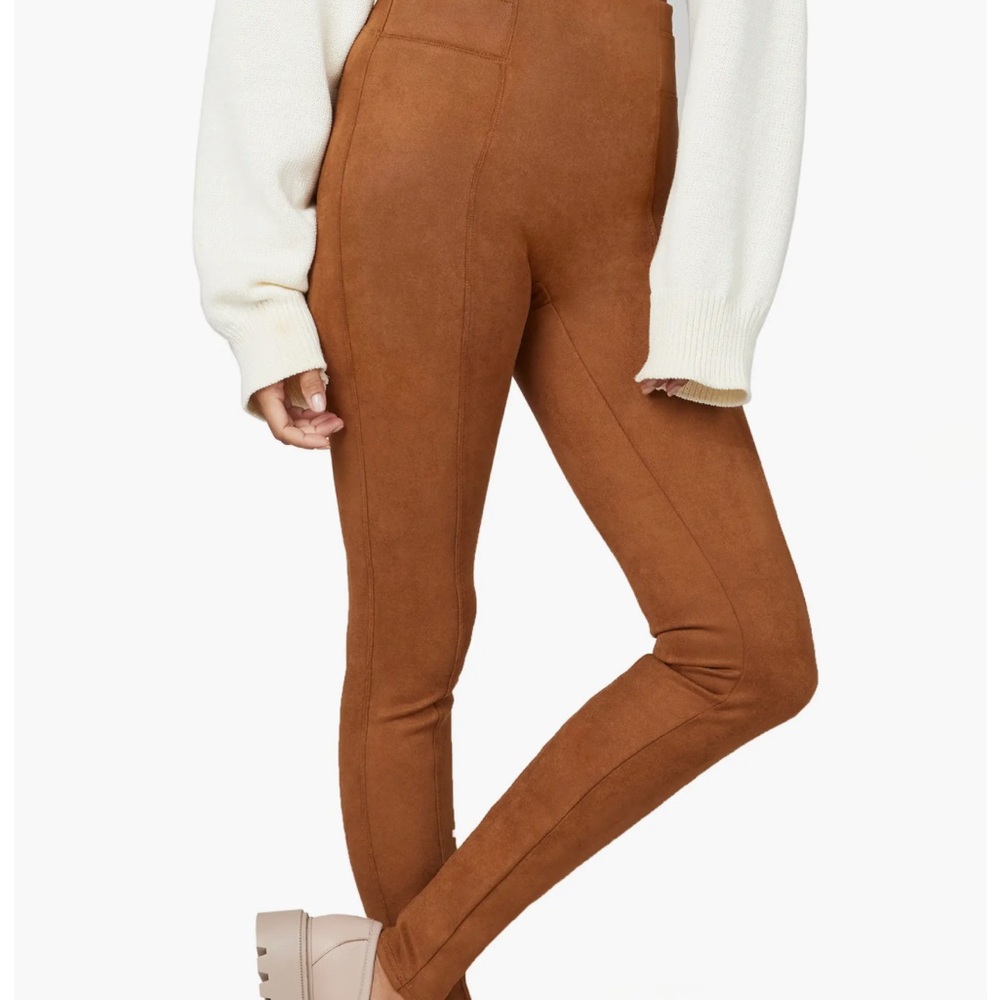 Spanx High Waist Faux Suede Leggings -Rich Caramel
